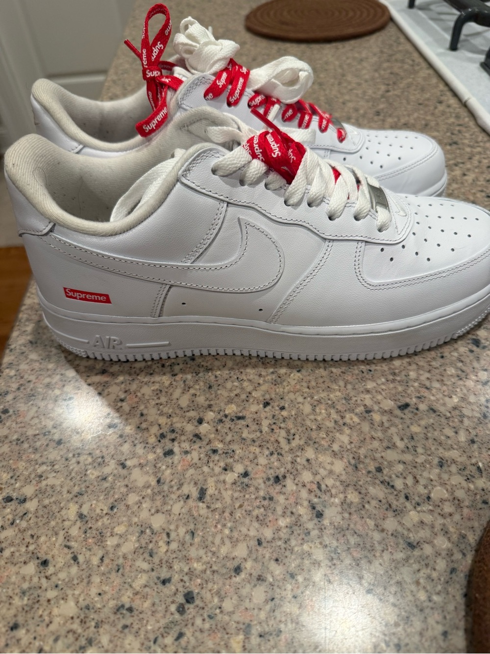 Nike Air Force 1 x Supreme White with Red Accents